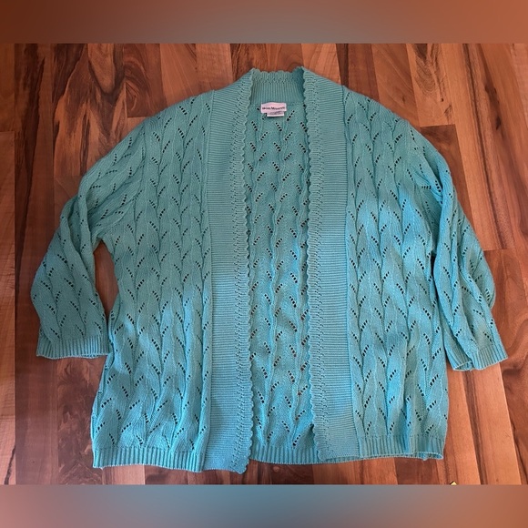 Bon Worth Turquoise Knit Cardigan - Picture 5 of 5